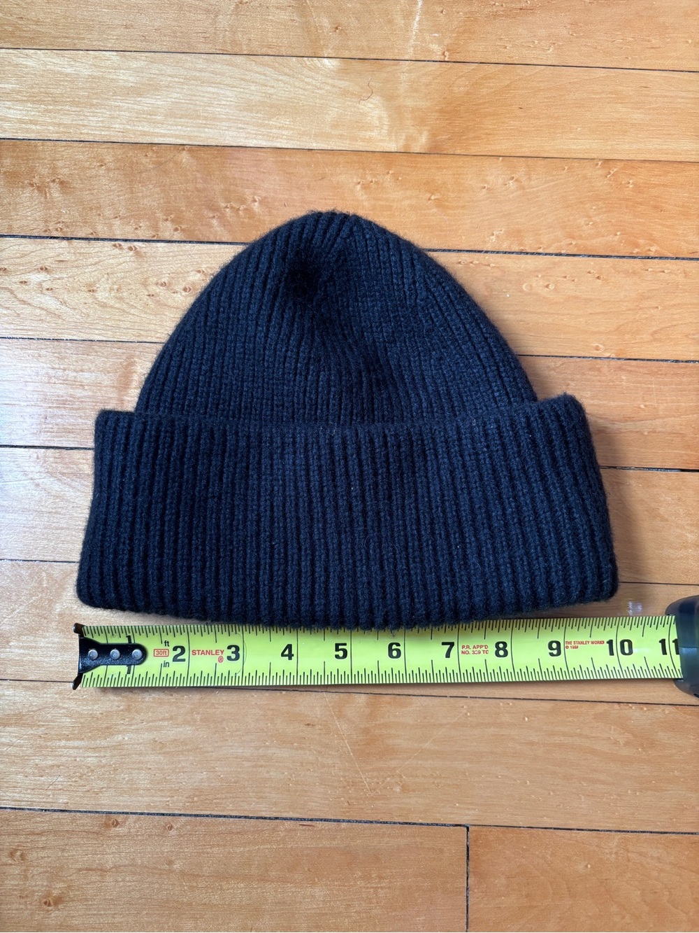 EUC Madewell Wool-Blend Ribbed Knit Black Beanie - Picture 6 of 14